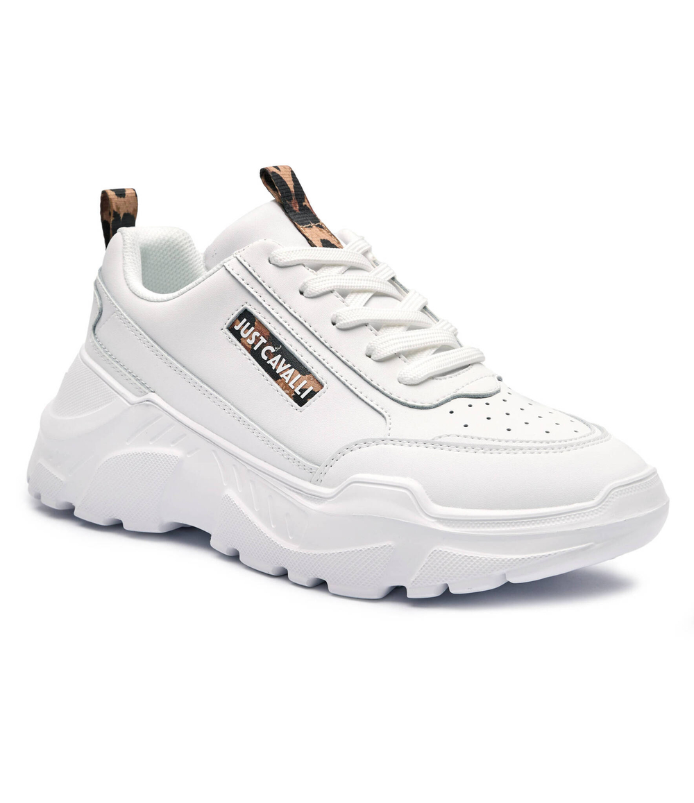 Кожаные кроссовки Just Cavalli - белый(77RA3SL4ZPA71)