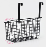 Корзина подвесная на шкаф или дверцу Доляна, 26×13.5×17 см, чёрная