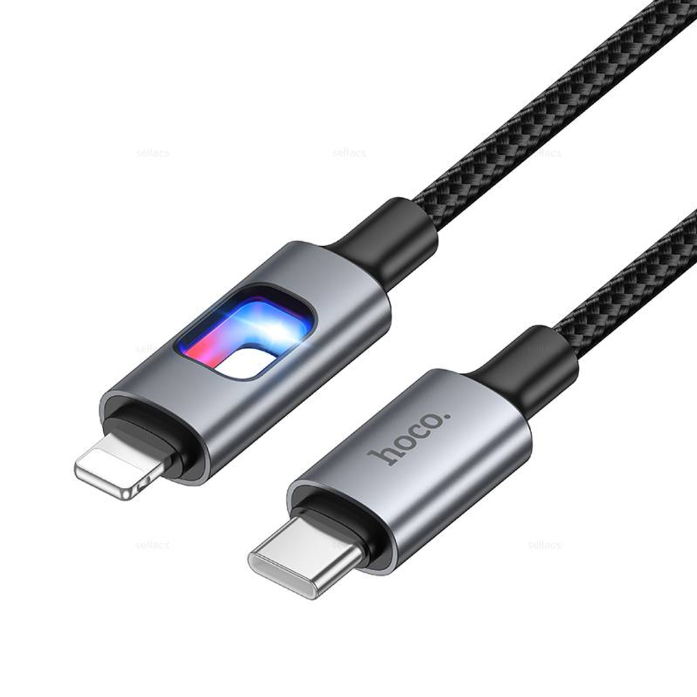 Кабель Type-C на Lightning 27W Hoco U144 (black) (Краснодар склад)
