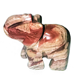 Слон "Геракл" яшма вишнево-кремовая