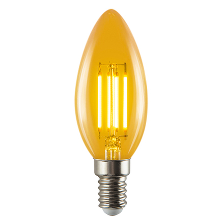 LED-C35-5W-GOLDEN-E14 GLV21GO Лампа светодиодная Vintage. Форма свеча. золотистая колба. Картон. ТМ Uniel