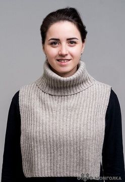 Воротник из 100% монгольской шерсти (Коричневый)