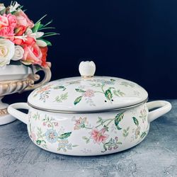 Lenardi 776-068 Сотейник эмалированный 3,2л MAGNOLIA с крышкой 24см. в под.уп.(х6)Эмаль