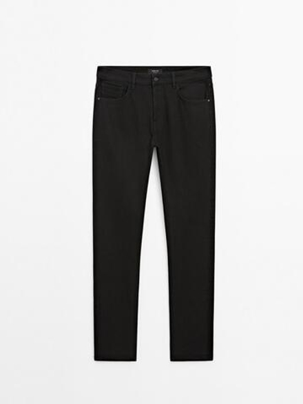 Massimo Dutti Джинсы облегающего кроя из смесового хлопка, черный