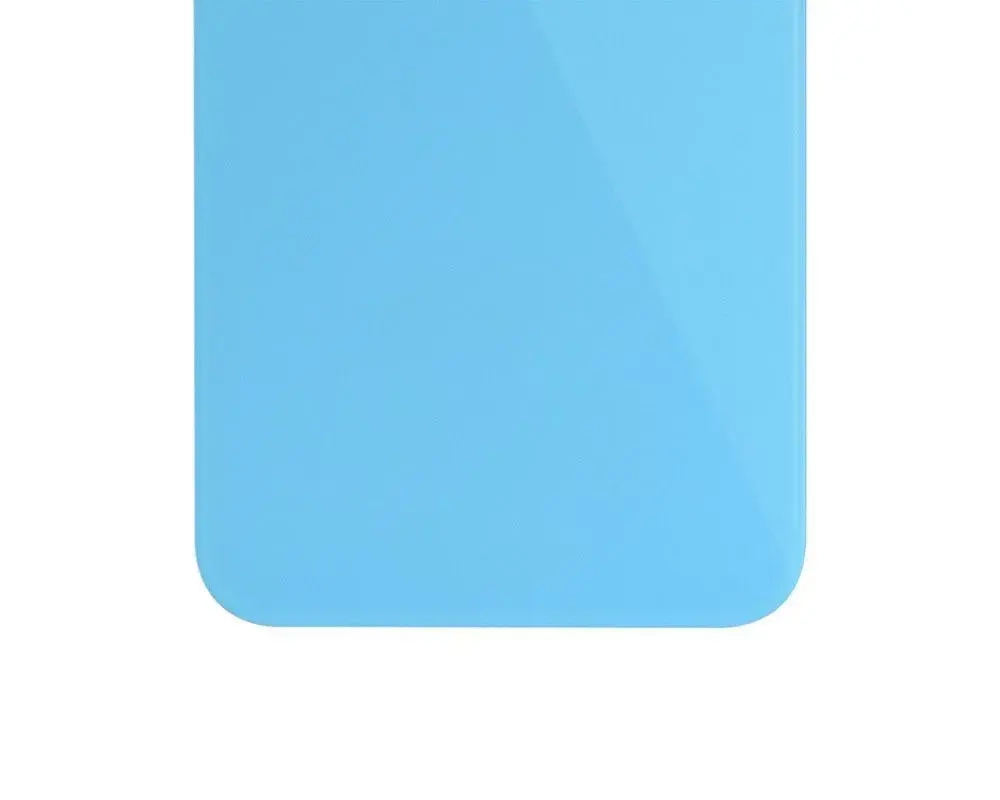 Задняя крышка для iPhone Xr (A2105) Голубой (стекло, широкий вырез под камеру, логотип)