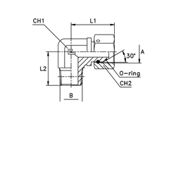 Соединение PFN90 BSP 5/8" NPT 1/2"