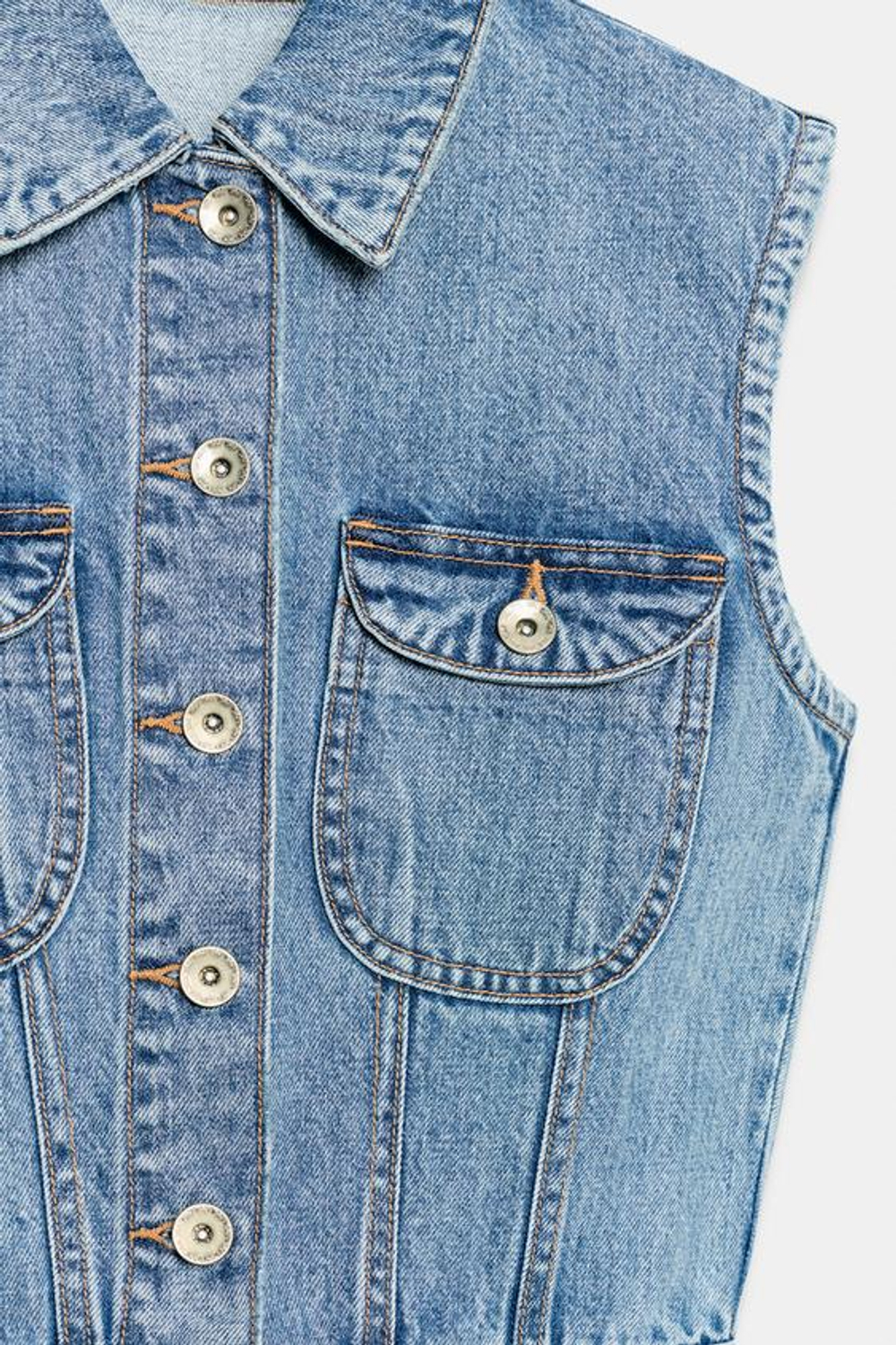 ZARA ДЖИНСОВЫЙ КОМБИНЕЗОН Z1975 BALLOON, ВЫЦВЕТШИЙ СИНИЙ