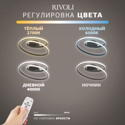Светильник потолочный светодиодный Rivoli Nelly 6143-101 LED 78 Вт 3000 - 6000 К с пультом | Интерьерные светодиодные светильники