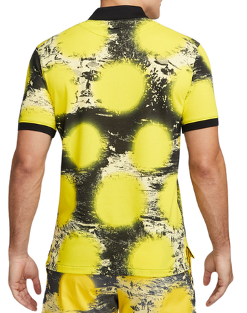 Мужское теннисное поло Nike Polo Printed Slim-Fit Polo - желтый