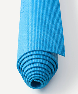 Коврик для йоги и фитнеса FM-104, PVC, 183x61x0,4 см, синий