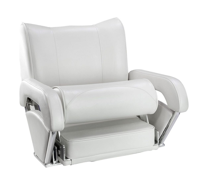 Кресло с перекидной спинкой и болстером Twin 46 Flip Up, обивка белый винил