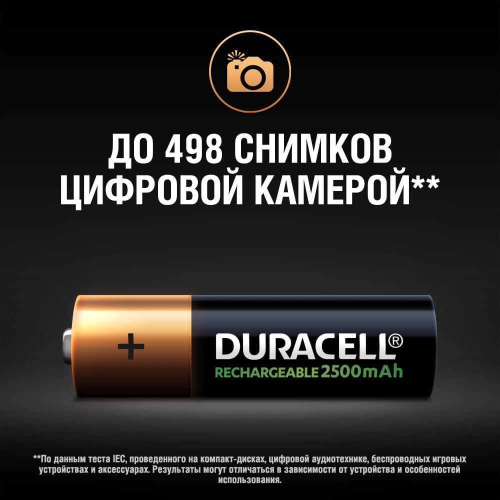 Аккумулятор DURACELL HR6 / AA 2500 mAh BL4 - 4 шт.