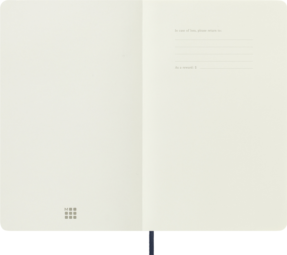 Блокнот Moleskine Classic Soft (QP618B20) Large 130х210мм 192стр. нелинованный мягкая обложка синий сапфир