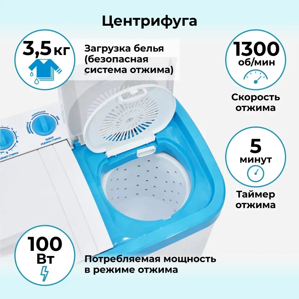 Стиральная машина Фея СМП 40 Н (белый/голубой)