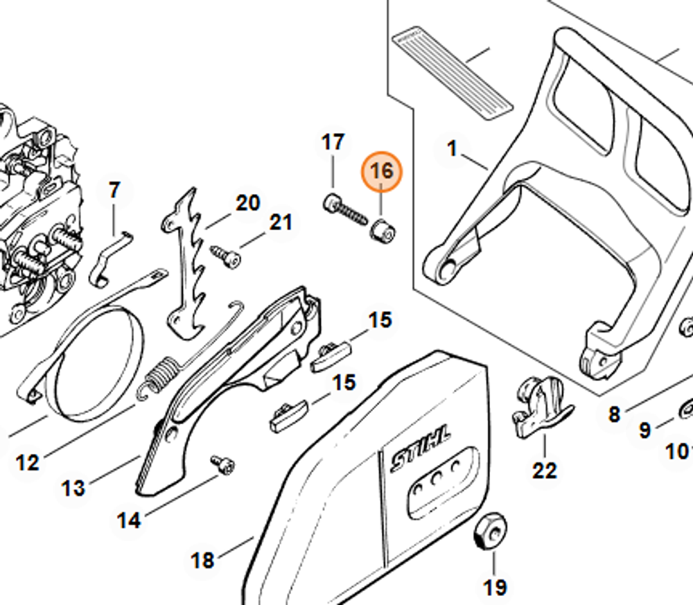 Гильза для бензопилы STIHL MS 210, 230, 250. арт.PJ25074 FARMERTEC (STIHL 1127 791 7200)