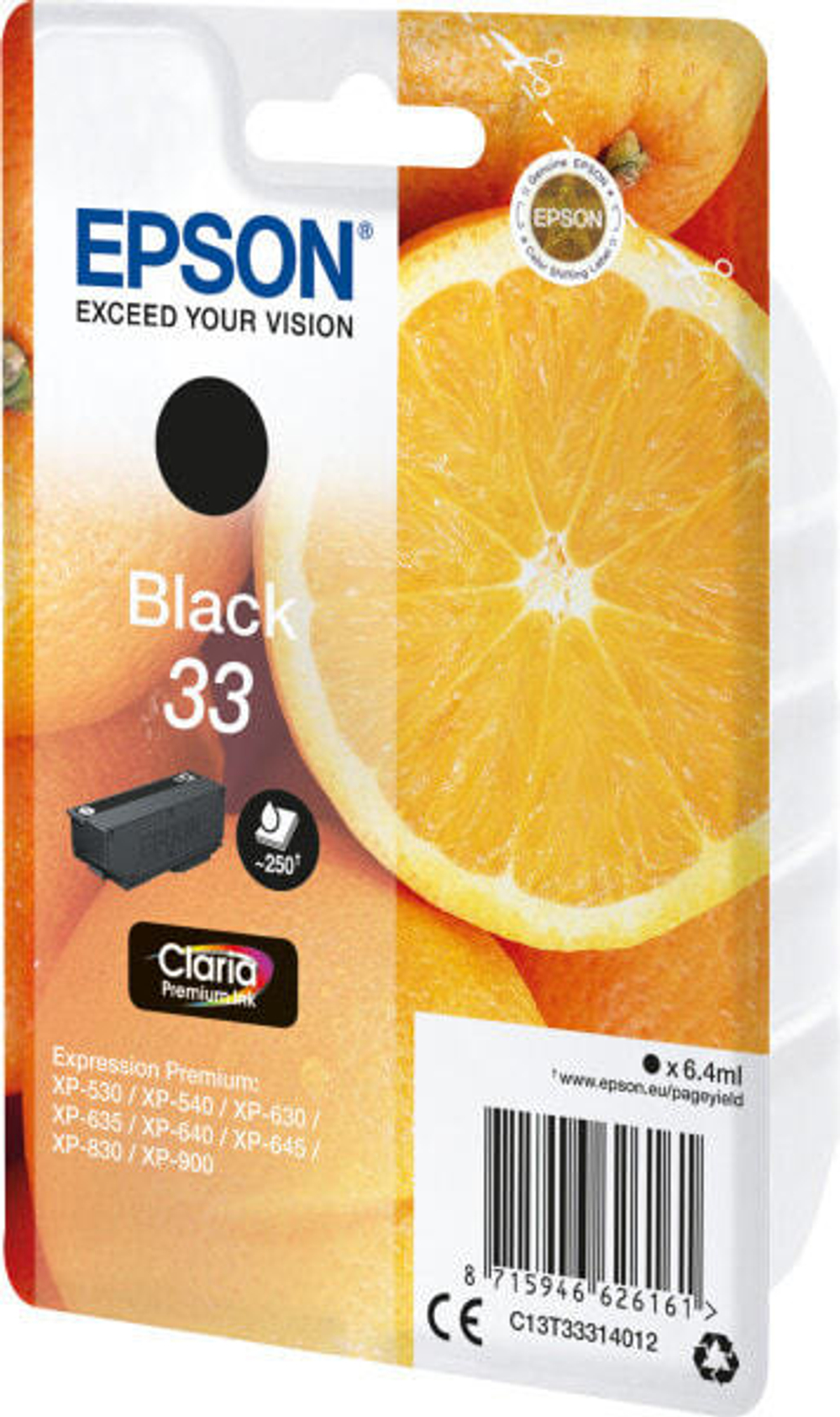 Картридж струйный Подлинный Черный Epson Oranges C13T33314022 1 шт