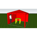 Стенка Митек глухая 2,5х2,0 (к беседке 2,5х2,5 и 5,0х2,5)