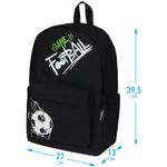 Рюкзак Berlingo Casual Football black 39,5*27*13см, 500 гр., 1отд. 3карм, уплотненная спинка