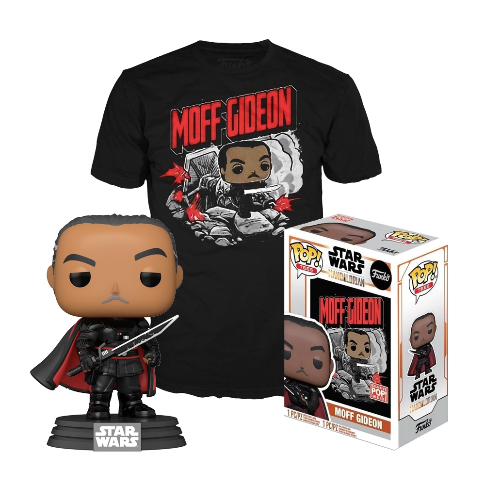 Набор Фигурка+Футболка Funko Pop and Tee: Star Wars The Mandalorian Moff Gideon (M)