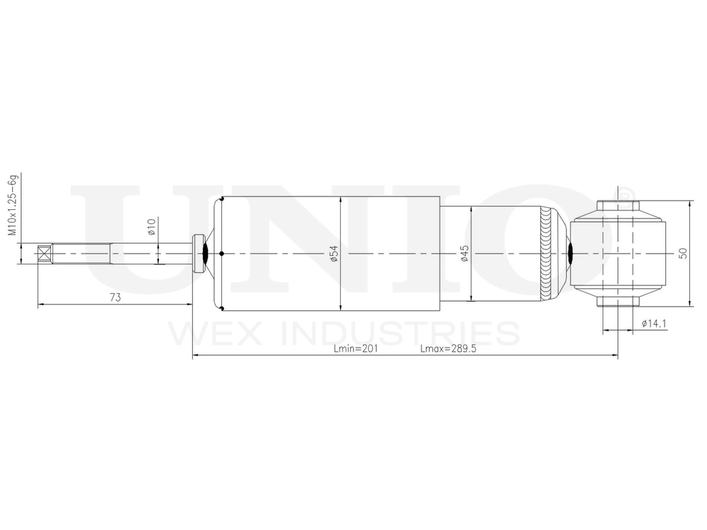 Амортизатор масляный передней подвески UNIO SAB-20022