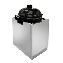 Тумба-основание для овальных керамических грилей Primo XL и Oval 300 Family с выдвижным ящиком, нержавеющая сталь, 90x82х61 см, Ontario, KuhniGrill