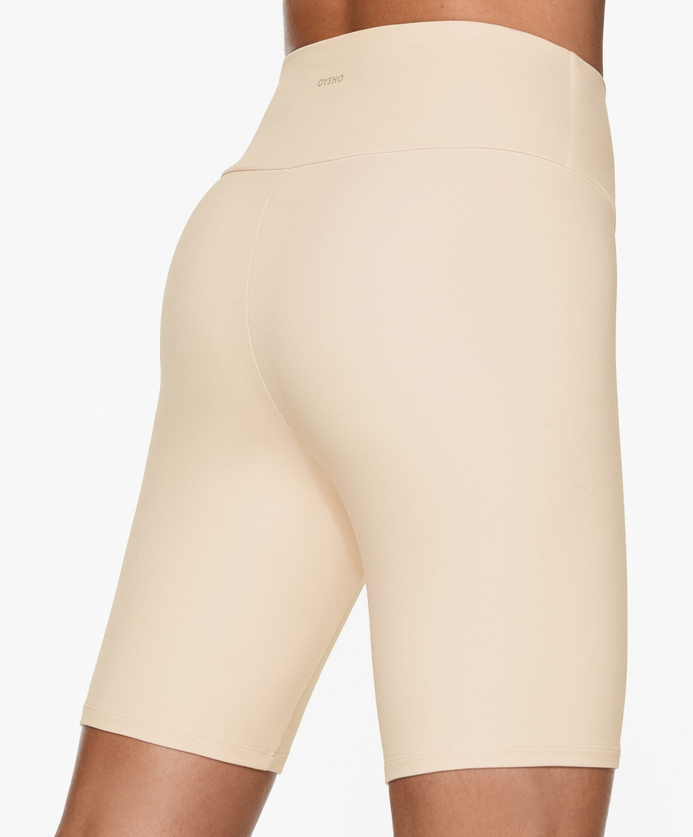 OYSHO Легинсы-велосипедки Comfortlux с высокой посадкой длиной 20 см, светлый экрю