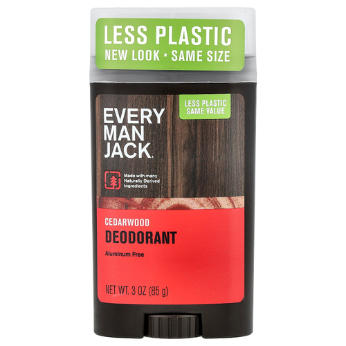 Every Man Jack, Дезодорант, без алюминия, кедр, 85 г (3 унции)