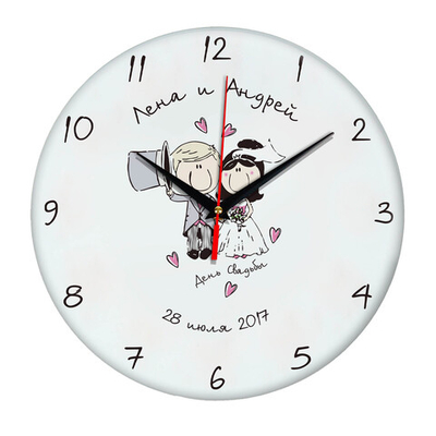 подарок на свадьбу Часы настенные с именами на заказ Декор для дома, подарок