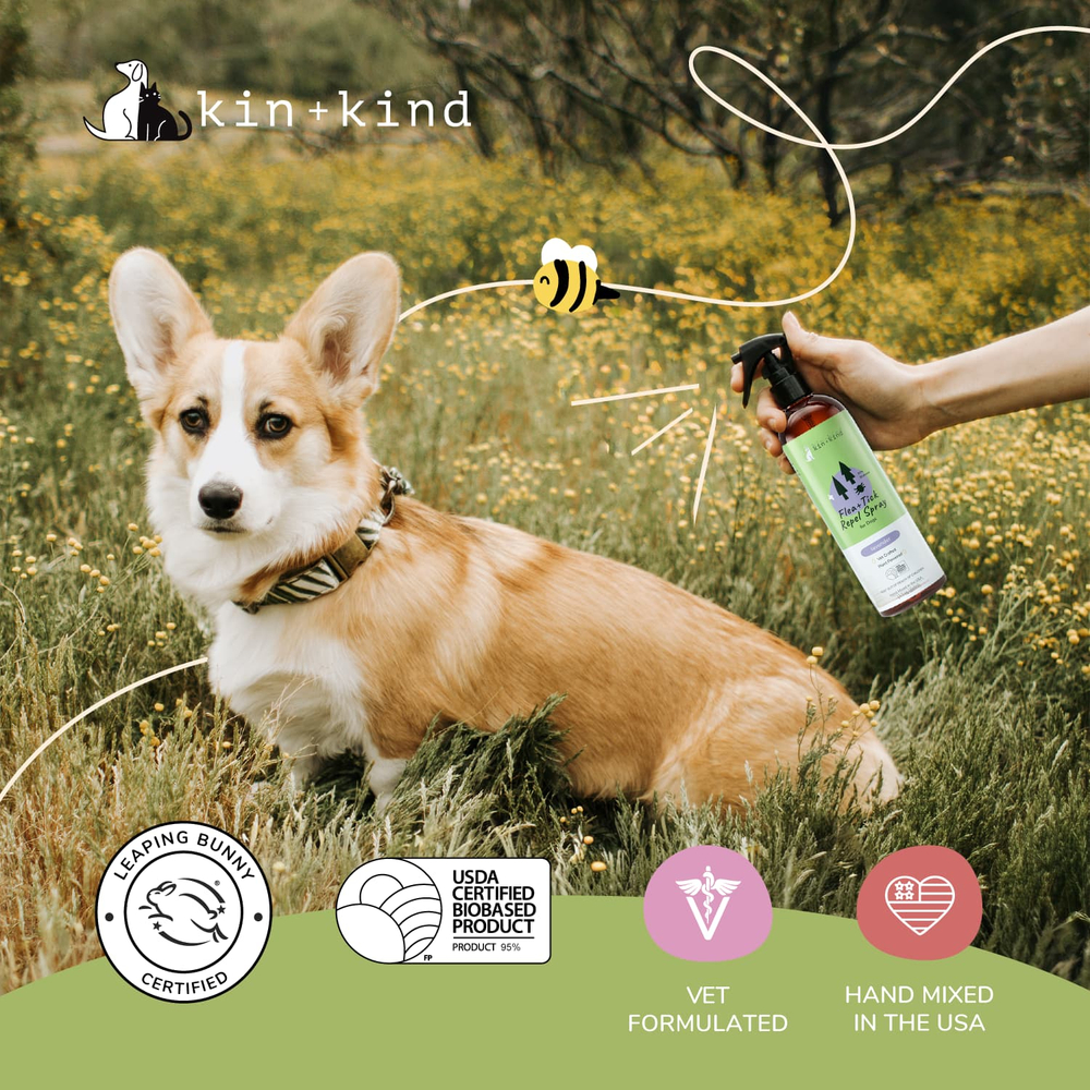 Kin+Kind, шампунь от блох и клещей, для собак, лаванда, 354 мл (12 жидк. унций)