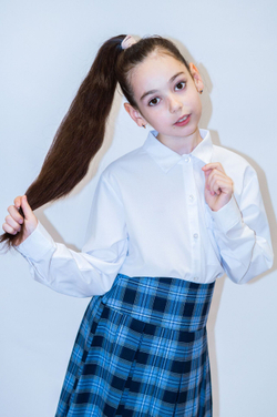 Юбка школьная для девочки девочковая складка в складку синяя серая крупная клетка в клетку тенниска тату татушки 116 122