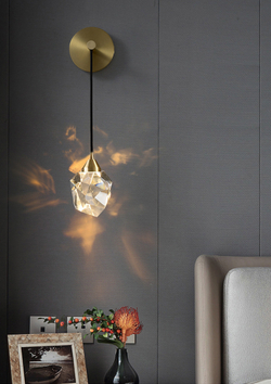 Настенный светильник 9701W brass/clear