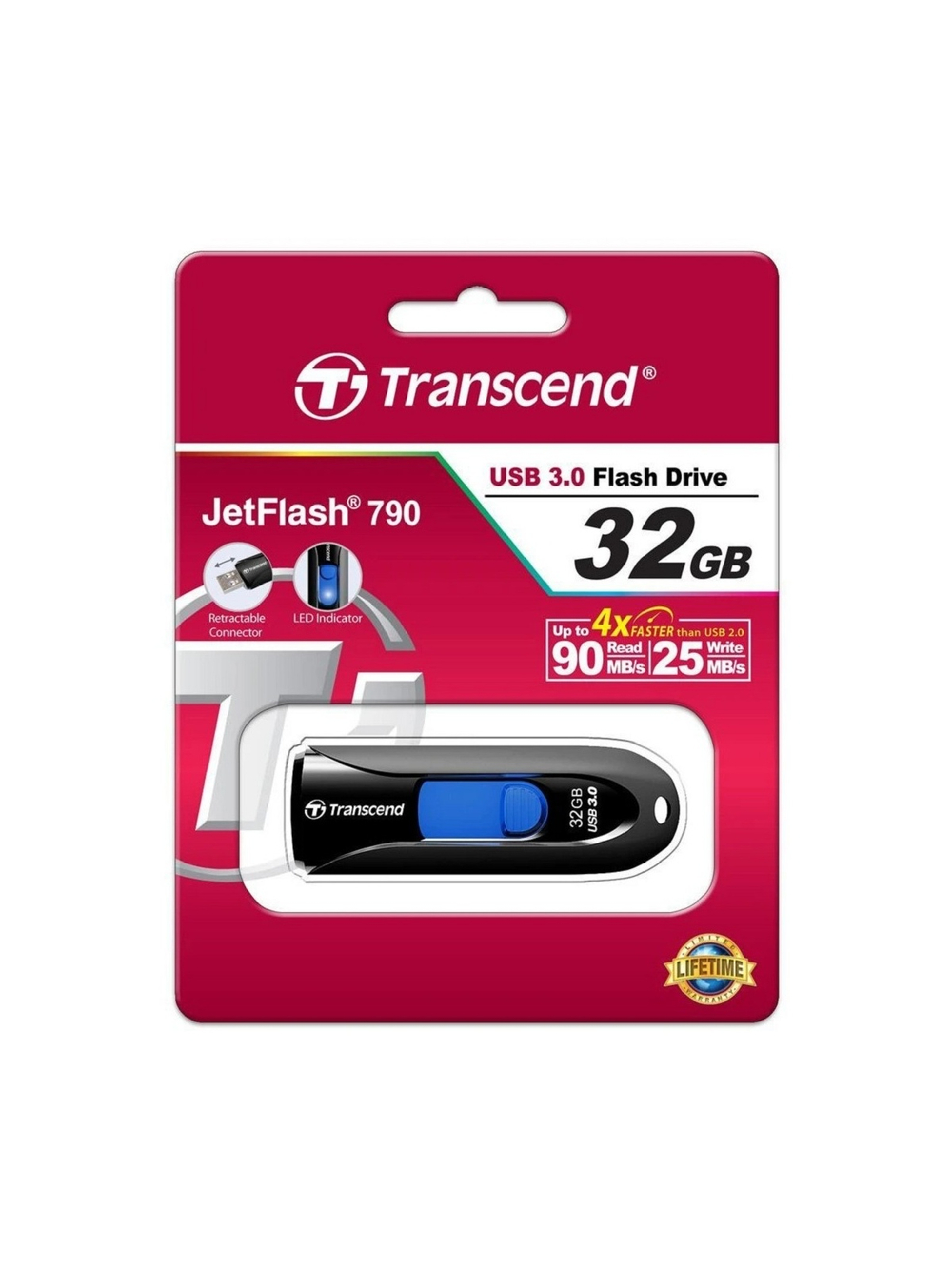 Transcend USB Drive 32Gb JetFlash 790 TS32GJF790K {USB 3.0}