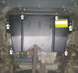 Защита стальная 2 мм Д;КПП Renault Logan MOTODOR.71706
