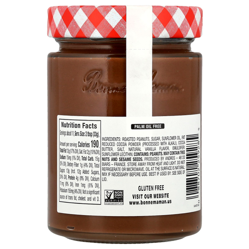 Bonne Maman, Арахисовый шоколад, 350 г (12,3 унции)