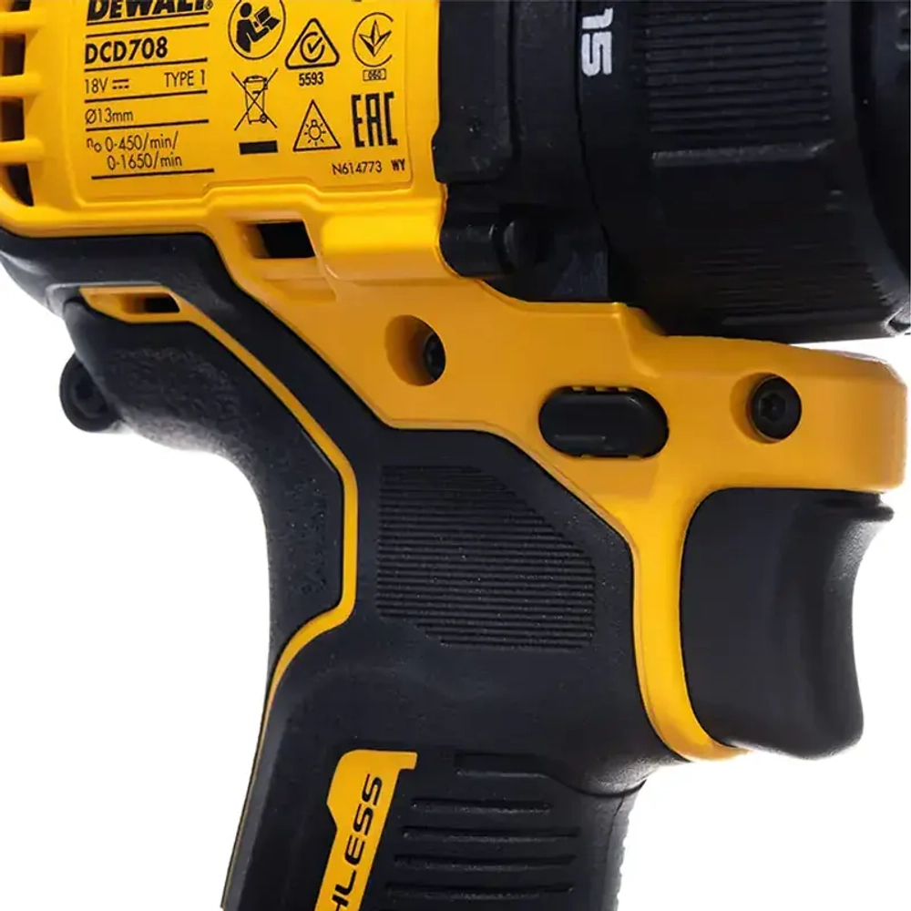 DeWalt DCD708L2T аккумуляторная дрель-шуруповерт (2 x 3 Ач, ЗУ)