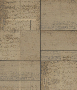 Тротуарная плитка ГРАНДО - Листопад гладкий Старый замок, комплект из 4 видов плит