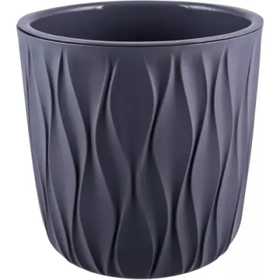 Горшок для цветов с дренажной вставкой Desert 3,6л (d182, h177мм)(серый)