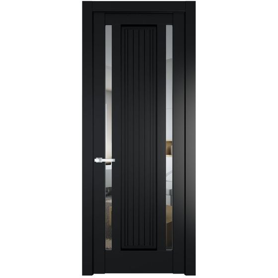 Фото межкомнатной двери эмаль Profil Doors 3.5.1PM блэк стекло прозрачное