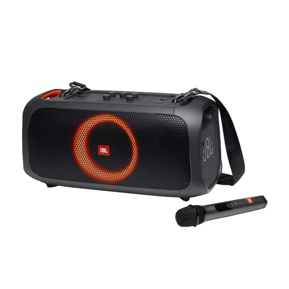 Портативная акустика с подсветкой и двумя микрофонами JBL PartyBox On-The-Go