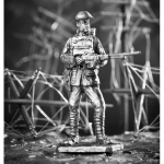 Оловянный солдатик Солдат американского экспедиционного корпуса с автоматической винтовкой Браунинга, 1918 г.