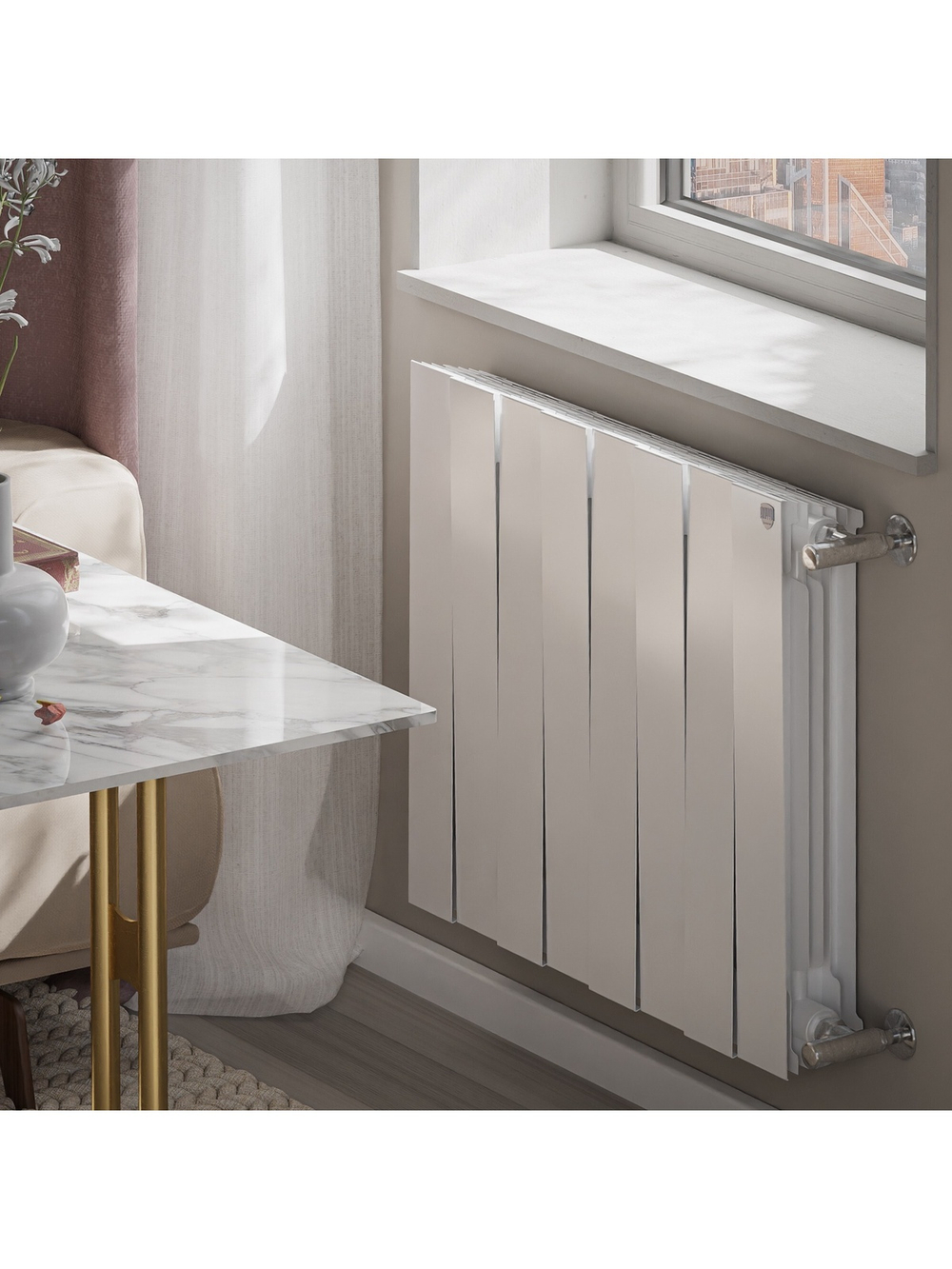 Радиатор биметаллический Royal Thermo PianoForte 500 Белый - 8 секц.