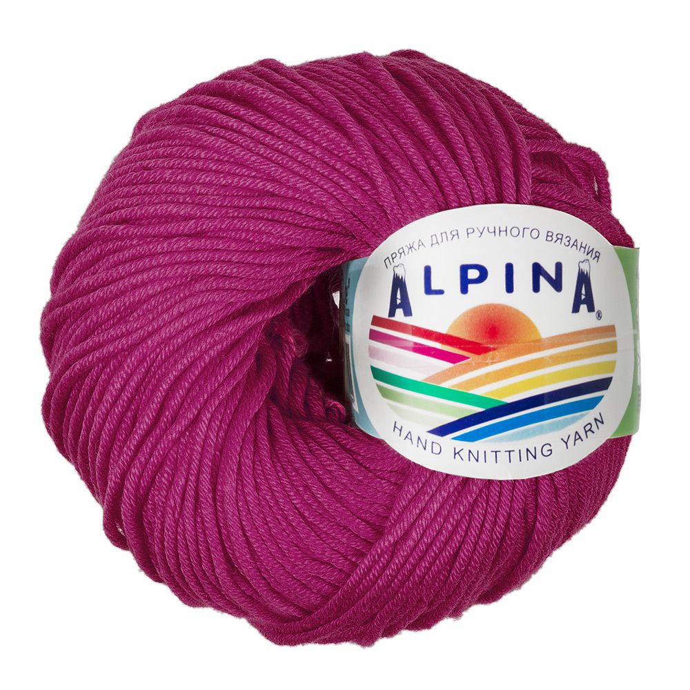 Пряжа Alpina Rene / уп.10 мот. по 50г, 105м, 1042 яр.сиреневый