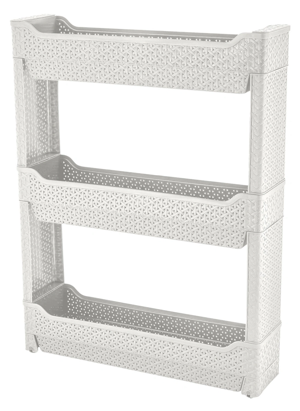 Этажерка универсальная «Wenge» узкая 3-секционная, 595х135х690мм (светло-серый)