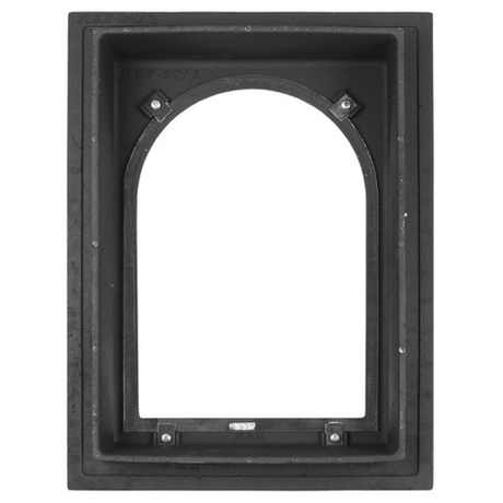 Дверца каминная чугунная уплотненная крашеная со стеклом ДКУ-9С "Камелек" RLK 365 (355*475 мм)