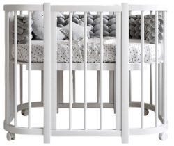 Кроватка детская Dreams Store Smart с маятником 1000201 Белый/Белый + 1001001 Белый