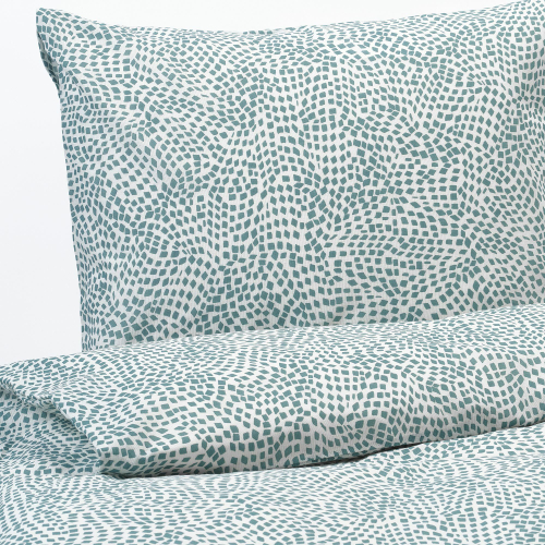 Комплект постельного белья IKEA TRADKRASSULA (ТРЭДКРАССУЛА), Односпальный, Сине-белый, 150x200, 50x80 см