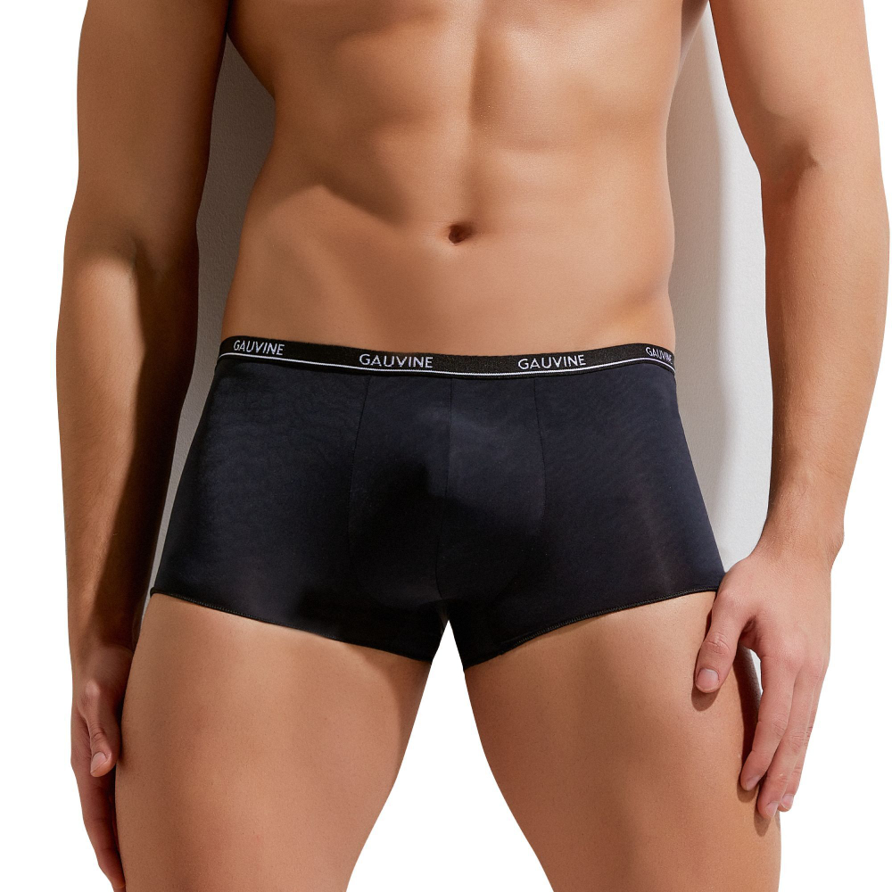 Мужские трусы-боксеры с тонкой брендированной резинкой Second Skin Trunk (Размер: XL) (Цвет: бордовый)