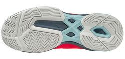 Женские теннисные кроссовки Mizuno Wave Exceed Light AC - fiery coral 2/white/china blue