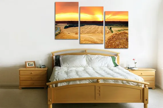 Модульная картина "Стог сена"