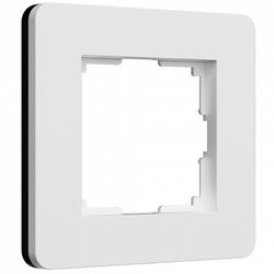 Рамка на 1 пост Werkel Split (белый/черный, soft-touch) W0013068